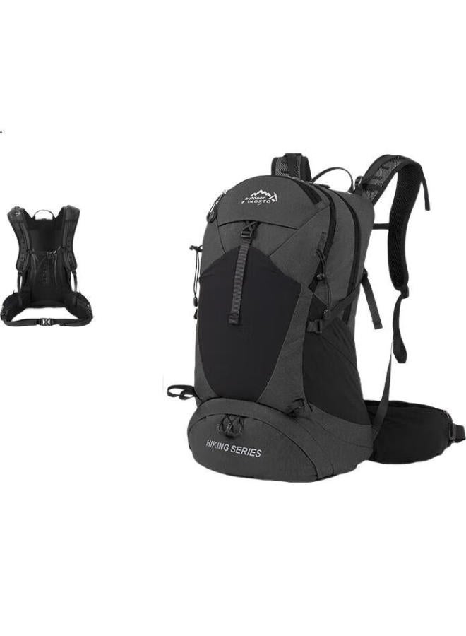 INOXTO 35L Large Capacity Breathable Water-Resistant Hiking Backpack, Outdoor Cycling Bag With Shoe Compartment, Model 8107, Black - Image 3