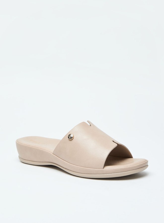 Flora Bella By Shoexpress Solid Slip-On Open Toe Sandals  - Image 1