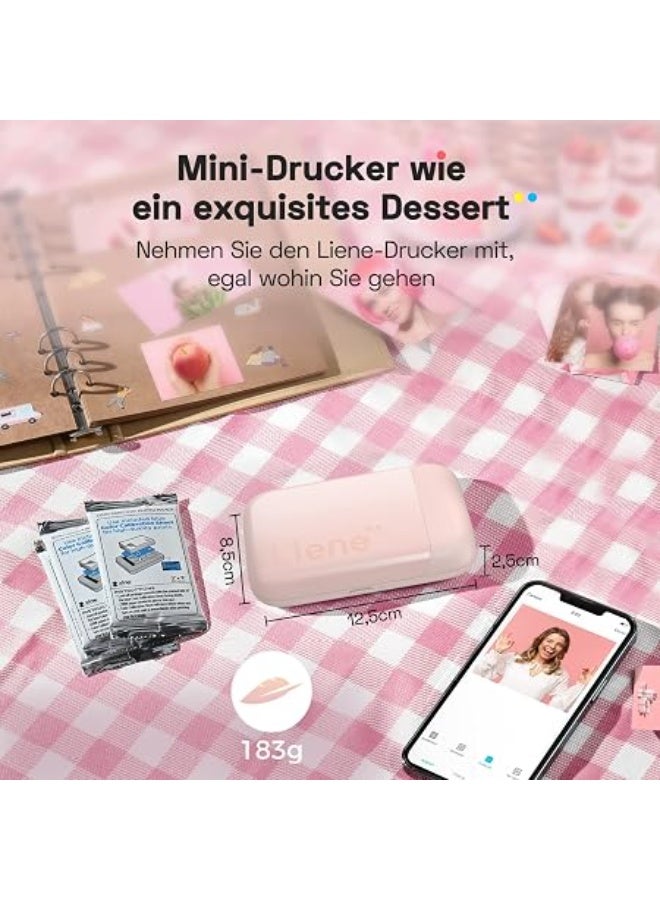 Liene 2x3" Portable Photo Printer & Instant Mini Printer – Bluetooth Wireless Zink Photo Printer with 50 Sheets of Self-Adhesive Paper for iOS & Android - Image 4