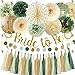 FETETIJD Sage Green Bridal Shower Decorations Green Bachelorette Party Decorations Bride To Be Banner Olive Sage Green Paper Pom Poms Paper Tassel Garlands Wedding Shower Party Decor - Image 3