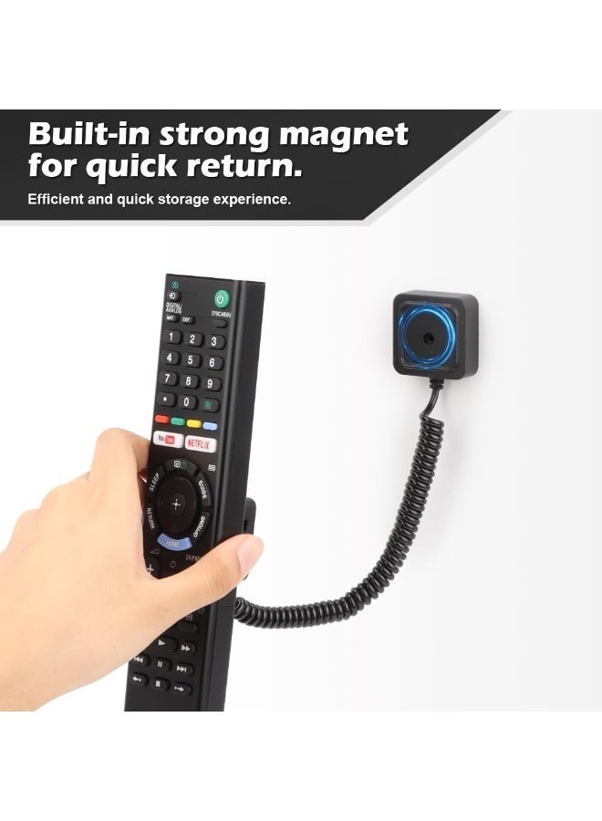 Arabest Magnetic Remote Control Holder, Wall-Mount TV Controller Organizer, Wall-Mount with Adhesive, Anti-Loss Secure Storage for Bed, Couch, and Table (Black, 2 Pack) - Image 3