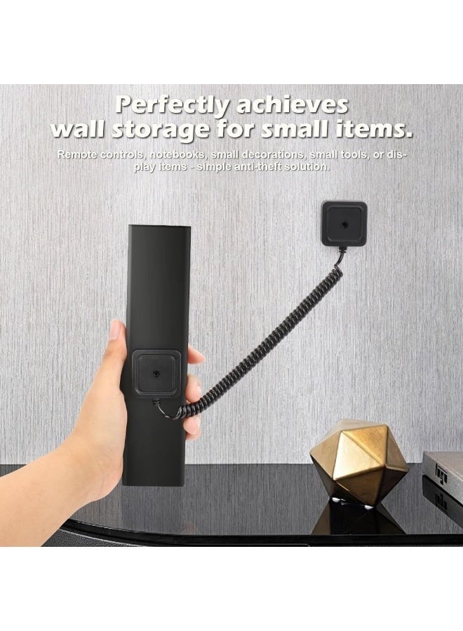 Arabest Magnetic Remote Control Holder, Wall-Mount TV Controller Organizer, Wall-Mount with Adhesive, Anti-Loss Secure Storage for Bed, Couch, and Table (Black, 2 Pack) - Image 5