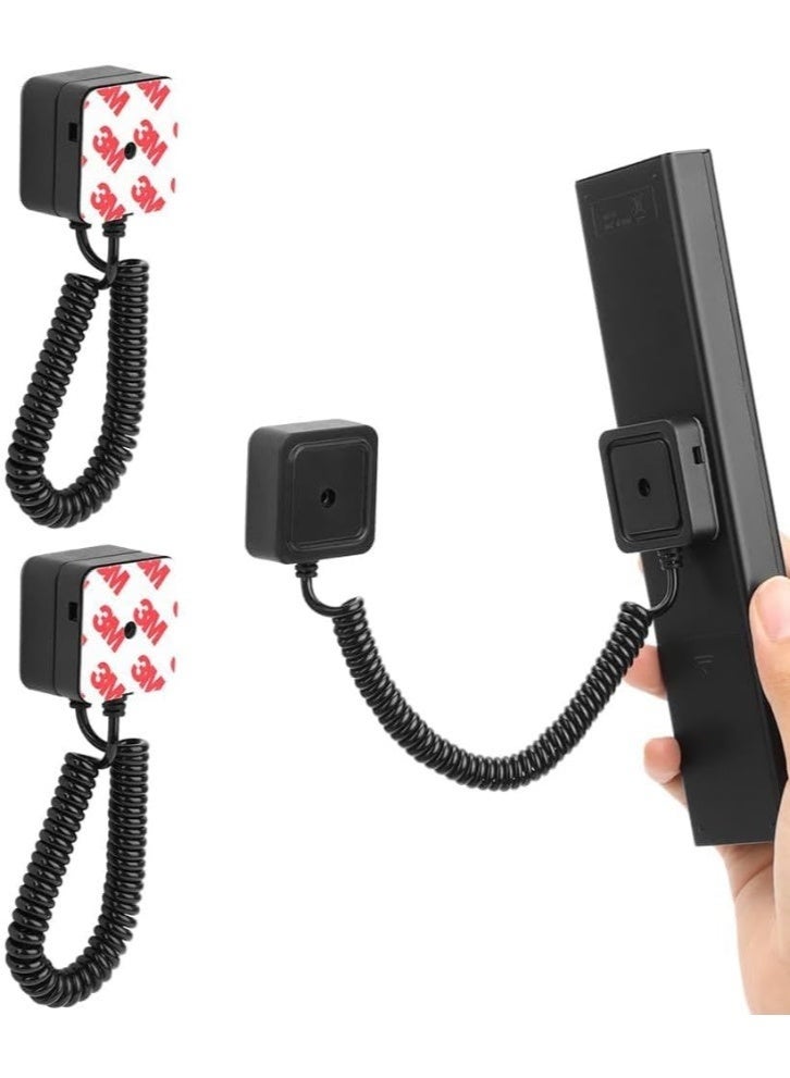 Arabest Magnetic Remote Control Holder, Wall-Mount TV Controller Organizer, Wall-Mount with Adhesive, Anti-Loss Secure Storage for Bed, Couch, and Table (Black, 2 Pack) - Image 1