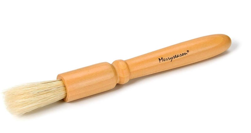 Merryseason Coffee Grinder Cleaning Brush, Wood Handle & Natural Bristles Wood Dusting Espresso Brush Accessories for Bean Grain Coffee Tool Barista Home Kitchen - Image 1