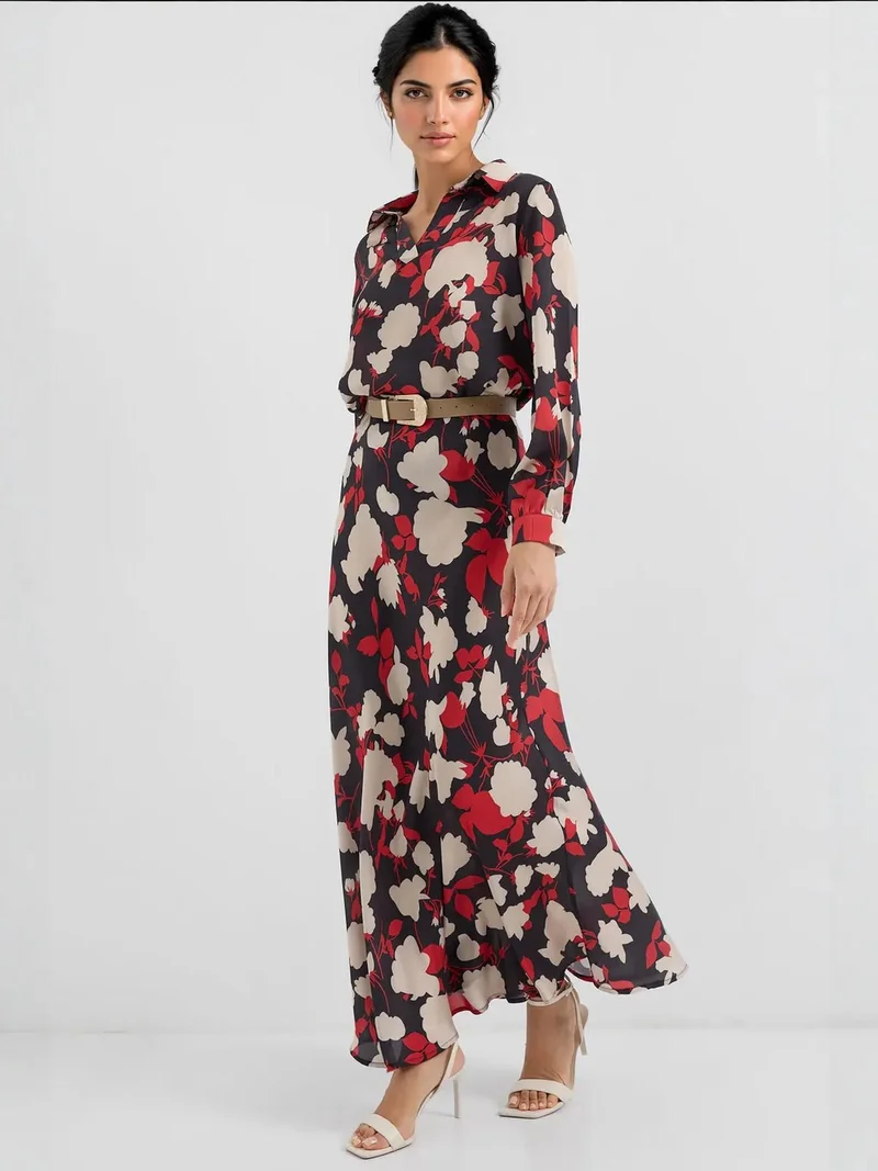 بيغ دارت طقم قطعتين بأكمام طويلة وطبعات زهور