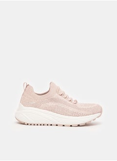 SKECHERS BOBS SPARROW 2.0 - WIND CHIME SLIP-ON SNEAKERS FOR WOMEN IN BLUSH SATIN