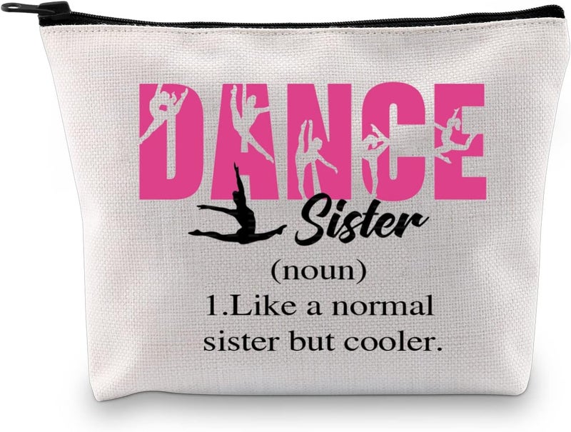 XYANFA Dance Sister Cosmetic Bag Dancing Gift Ballet Dancer Gift Little Sister Big Sis Gift Gifts For Dance Sister