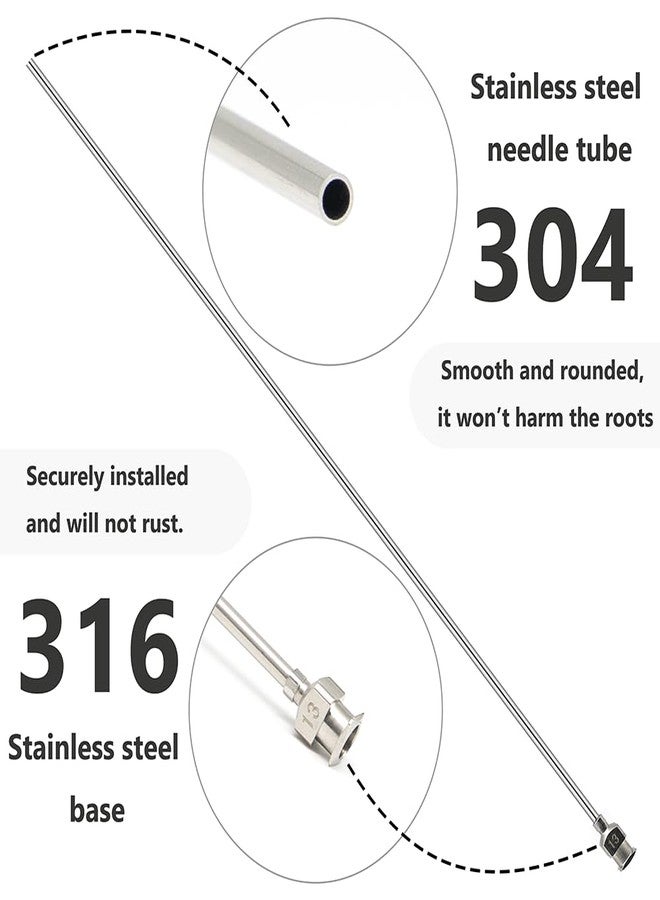 LINLAN 11.8-in Stainless Steel Aquarium Plant Fertilizer Injector Kit - Includes a Stainless Steel Long Needle and Two Syringes (5 ml + 20 ml) for use with Aquatic Plants. - Image 3