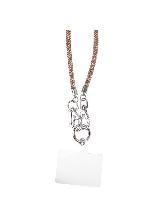 Bling Dynasty Fashion 43.3'' Exclusive Sparkle Crystal Handbag Lanyard,Premium Bling Handbag Strap,Waterproof Rhinestone Cellphone Lanyard Holder For Women(Champagne,1Pc) - Image 4