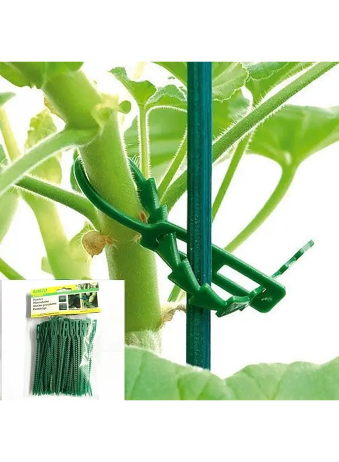 Green Garden Ties 50pcs Reusable Plant Support Ties High Quality Material - Image 2