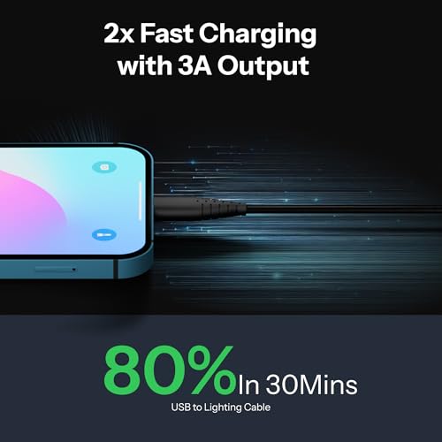 Basesailor 27W USB to Lightning Cable,Fast Charger Charging Braided Cable,Compatible for iPhone 14/13/12/11/X/XS/XR/8/Plus/Mini/Pro/Max & Other Lightning Devices,High Speed Data Transmission - Image 4