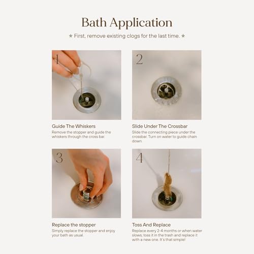 DrainWig Bathtub Drain Hair Catcher – Disposable (2-Pack) – Installs Under Stopper- No-Touch Hair Removal for Bathtub Drains – As Seen on Shark Tank - Image 5