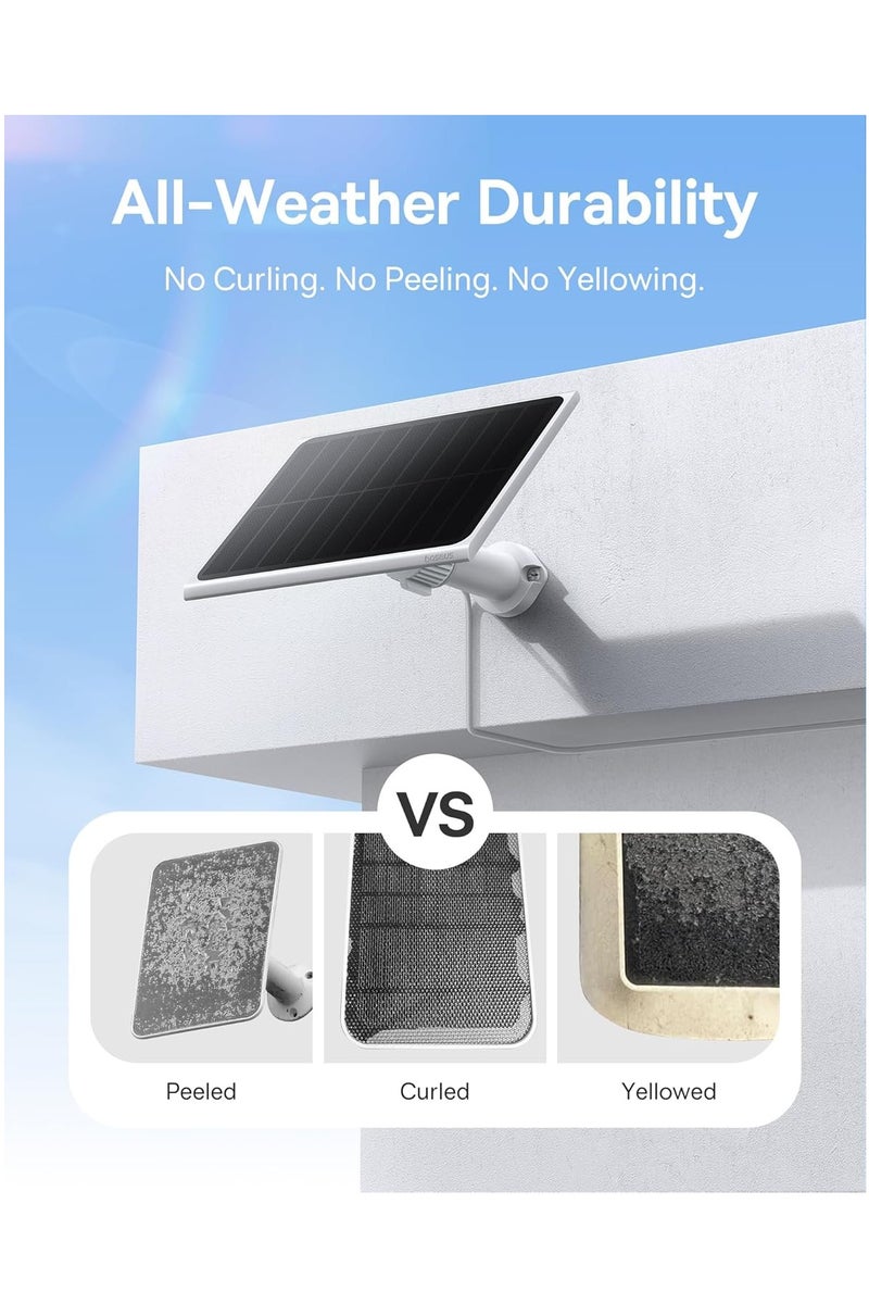 Baseus 3W Solar Panel for Wireless Outdoor Security Camera - IP67 Waterproof with 4m Cable, Durable Mount & Continuous Power Supply - Compatible with Baseus Battery Camera N1/S1 Pro - Waterproof, Durable, Easy Installation for Non-Stop Charging in Garden, Yard, Garage, or Any Outdoor Surveillance Set-up - Image 5