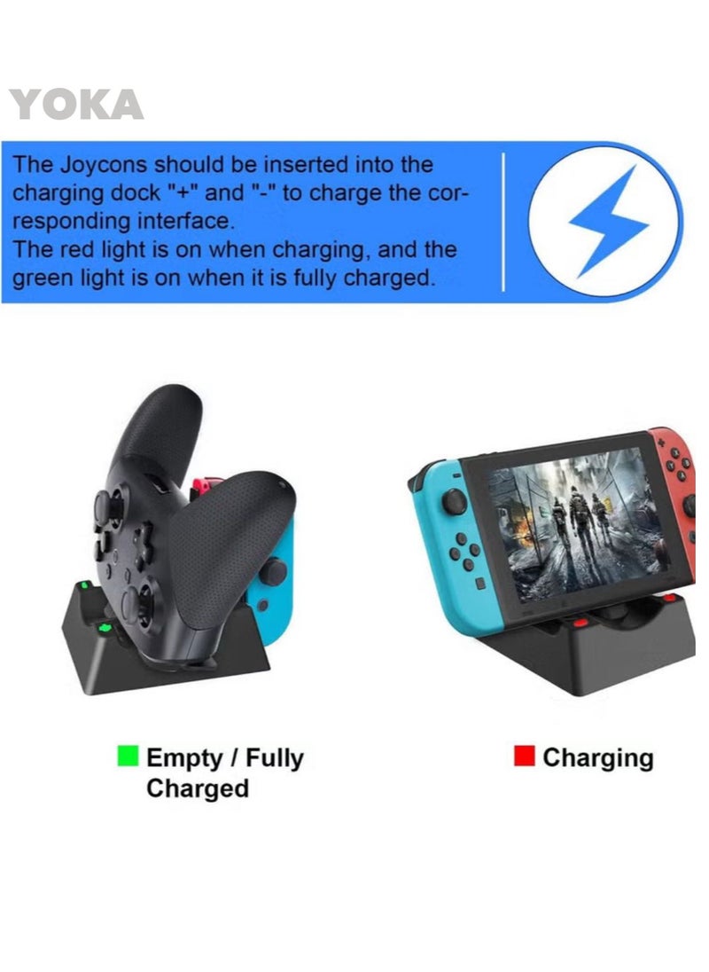 Switch Fast-Charging Dock - Compatible with Switch, Switch OLED, and Switch Lite, Play While Charging
