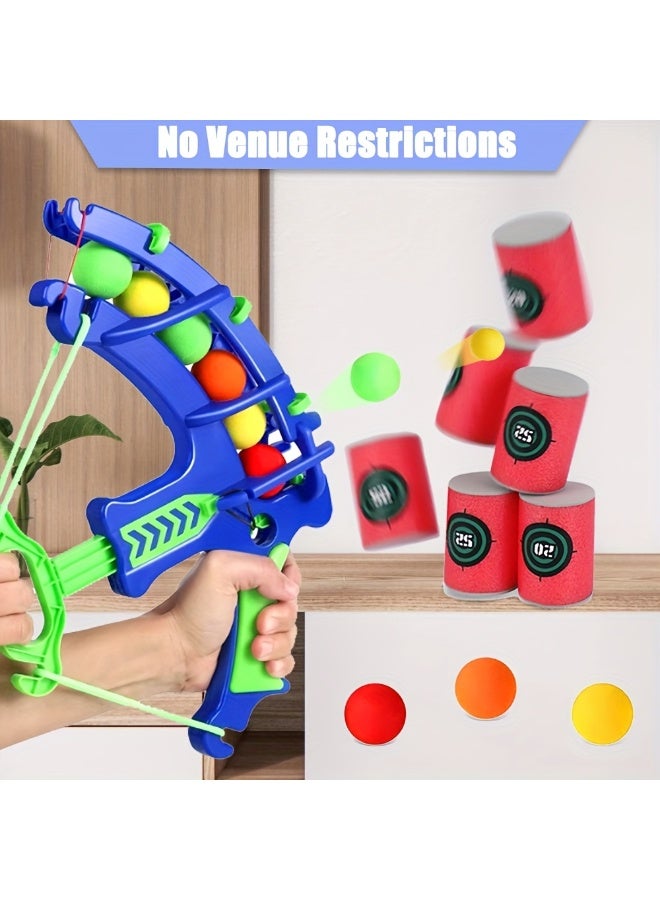 Kids Archery Shooting Set with Launcher – Safe EVA Sponge Ball Catapult, Colorful Bow & Arrow Game with Target Cans – Fun Indoor & Outdoor Sports Toy for Boys & Girls 3+ – Perfect for Family Play, Parent-Child Bonding, and Holiday Gifts  - Image 2