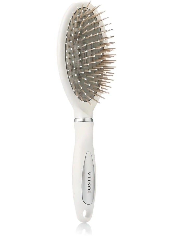 Bonita Oval Hair Brush - White Color - Image 5