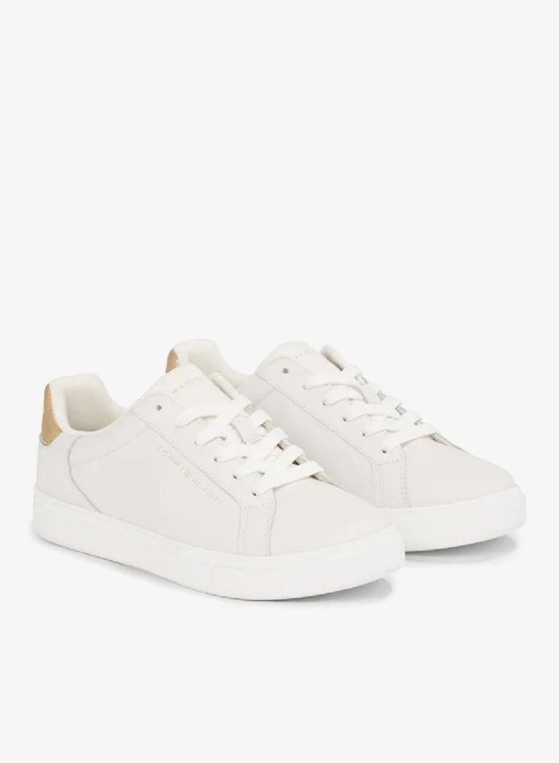 TOMMY HILFIGER Leather Metallic Heel Trainers