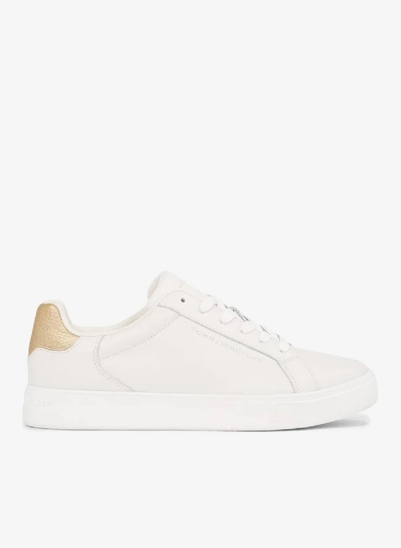 TOMMY HILFIGER Leather Metallic Heel Trainers