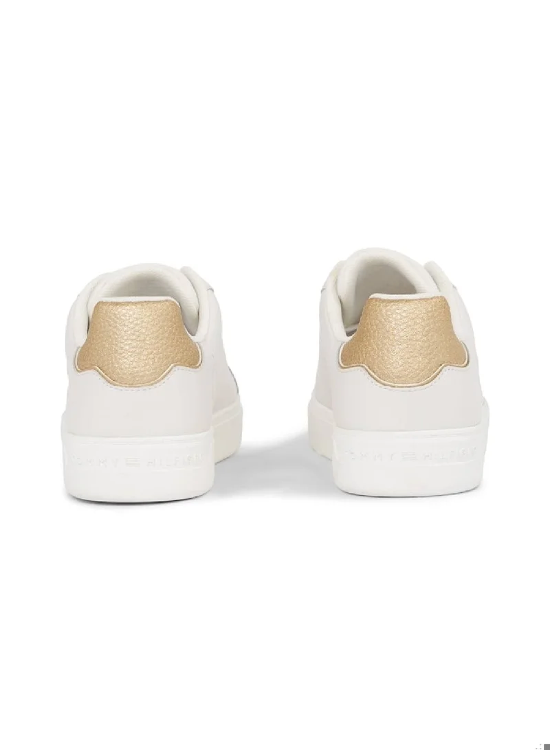 TOMMY HILFIGER Leather Metallic Heel Trainers