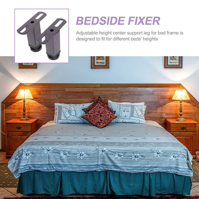 1 Set of Bed Center Support Legs Bed Replacement Risers Adjustable Furniture Feet Bed Frame Legs - Image 5