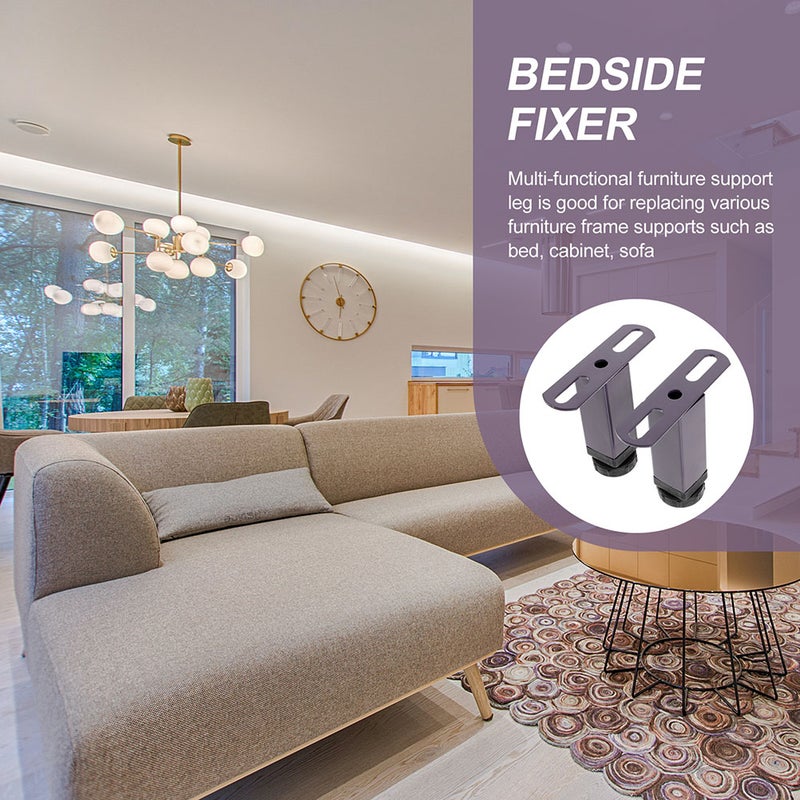 1 Set of Bed Center Support Legs Bed Replacement Risers Adjustable Furniture Feet Bed Frame Legs - Image 3