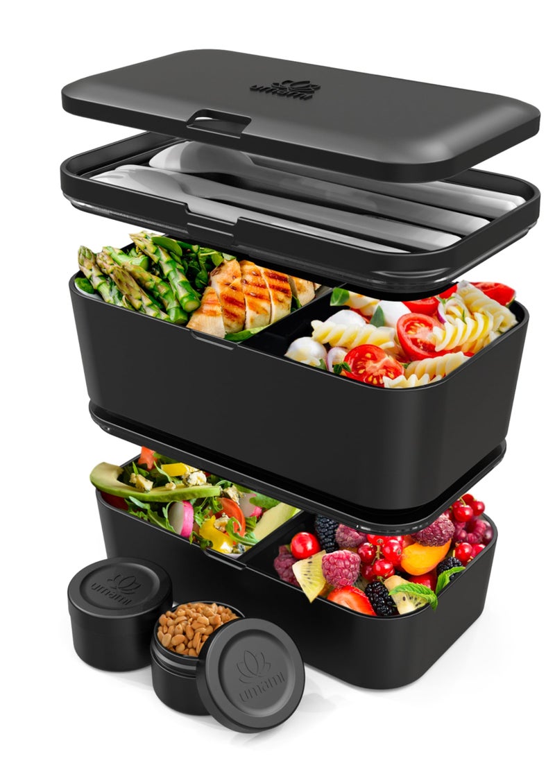 Umami All-in-One Bento Box â€“ Stylish, Spacious & Built for Real Meals â€“ Includes Full Cutlery Set, 2 Sauce Jars, A Nestable Design â€“ Leakproof & Built to Last - Image 1