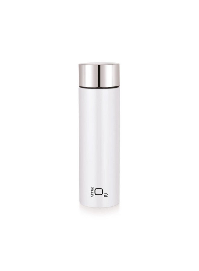 Attro O2 1100ml Stainless Steel Single Wall Water Bottle, Light Weighted Leak-Proof Use for Office, School, Outdoor & Gym - White - Image 1