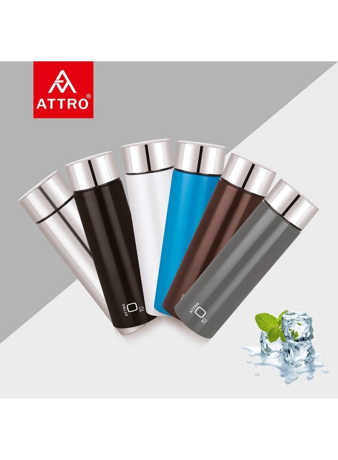 Attro O2 1100ml Stainless Steel Single Wall Water Bottle, Light Weighted Leak-Proof Use for Office, School, Outdoor & Gym - White - Image 3