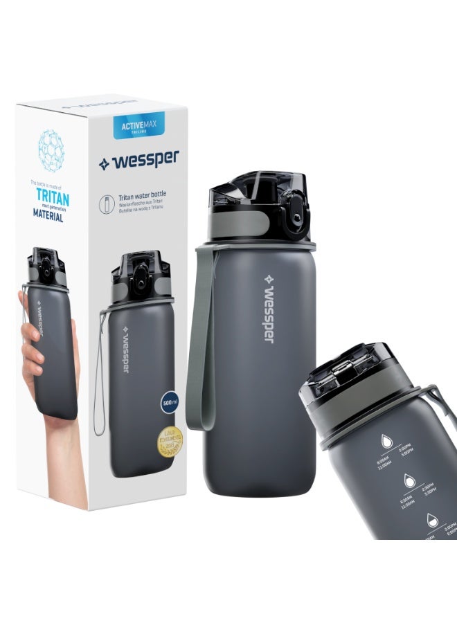 زجاجة مياه ويسبر ActiveMax Triline سعة 500 مل – أنثراسايت (مطفي) - Image 1