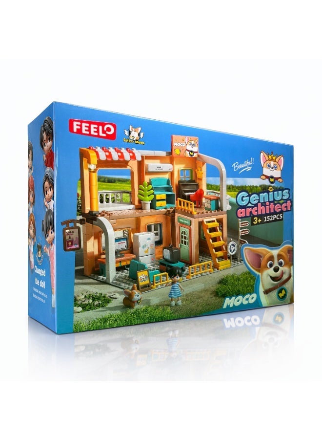 FEELO Genius Architect Building House Set 152 Pieces | Creative Educational Construction Toy for Kids 3+ Years - Image 5