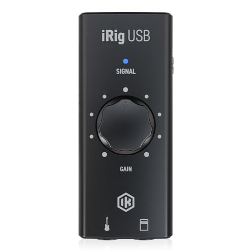 IK Multimedia iRig USB Guitar Audio Interface - 24-bit 48 kHz Music Recording Studio Equipment Include USB C Cable For iPad, Mac And PC, Guitar Accessories, Recording Device - Image 1