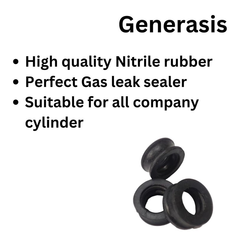 GENERASIS غسالة مطاطية لأسطوانة الغاز، مناسبة لجميع أسطوانات الغاز من الشركات (10 قطع) - Image 4