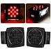 Jamarco Square LED Trailer Tail Lights 12V Smoked Red Submersible Stop Turn Signal Lights for Utility Camper Truck RV Marine Snowmobile Left and Right - Image 2