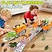 BAODLON Dinosaur Carrier Truck Race Track Toys for Kids 35 Large Toy Cars Track Set with 8 Small Dinosaur Cars TRex Transport Carrier Christmas Birthday Gifts for 3 4 5 6 7 Year Old Toddler Boys Girls - Image 4