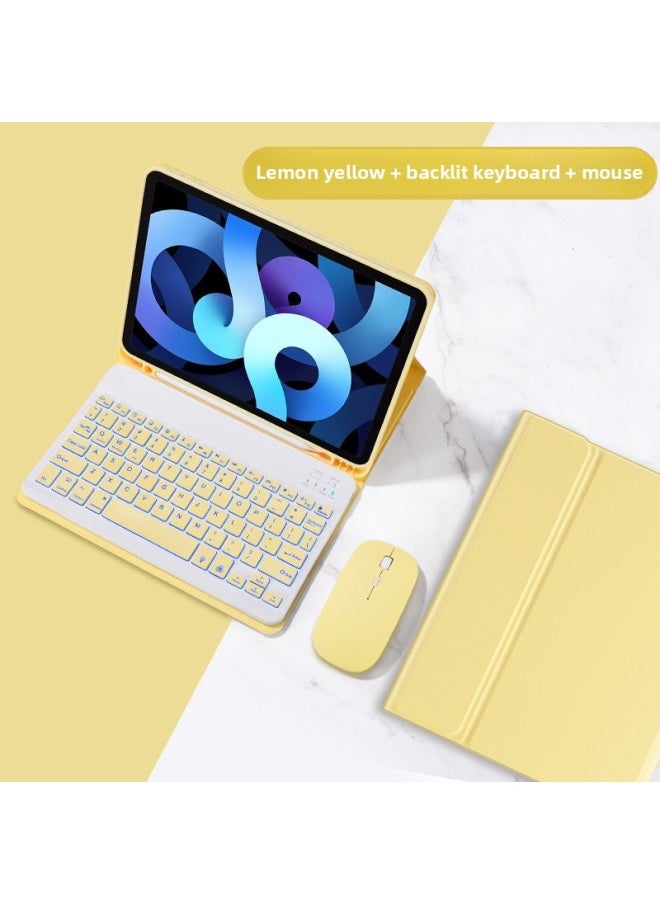 Generic Applicable To IPad 10 Generation Tablet Computer Protective Case Air5 10.9 Bluetooth Keyboard 9.7 Backlit Keyboard Mouse-Color:Lavender Purple + Backlit Keyboard + Dual-mode Charging Mouse-Applicable Model:iPad 10(2022)10.9 Inches  - Image 4