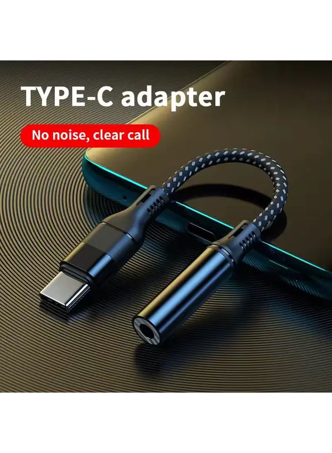 Black Type C to 3 5mm Headphone Adapter HiFi Audio Cable Converter for Samsung S23 S22 S21 - Image 4