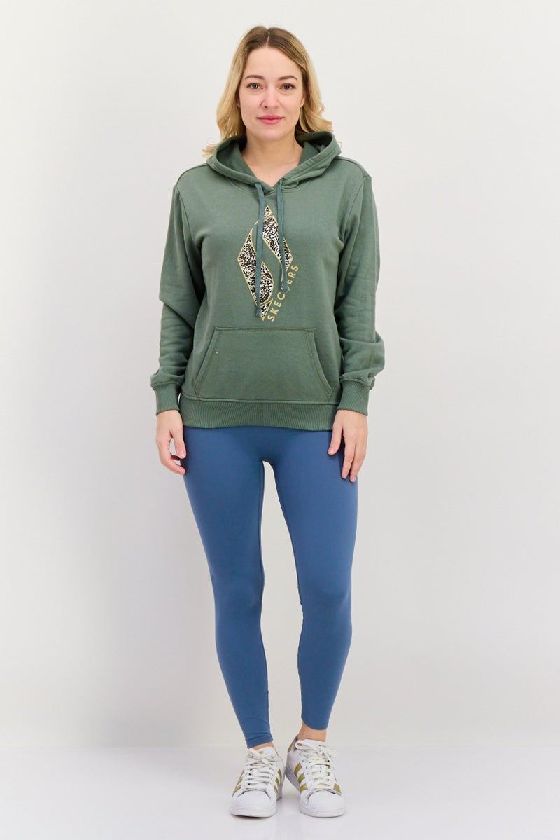 SKECHERS Women Sportswear Fit Long Sleeves Outdoor Hoodie, Light Green  - Image 4