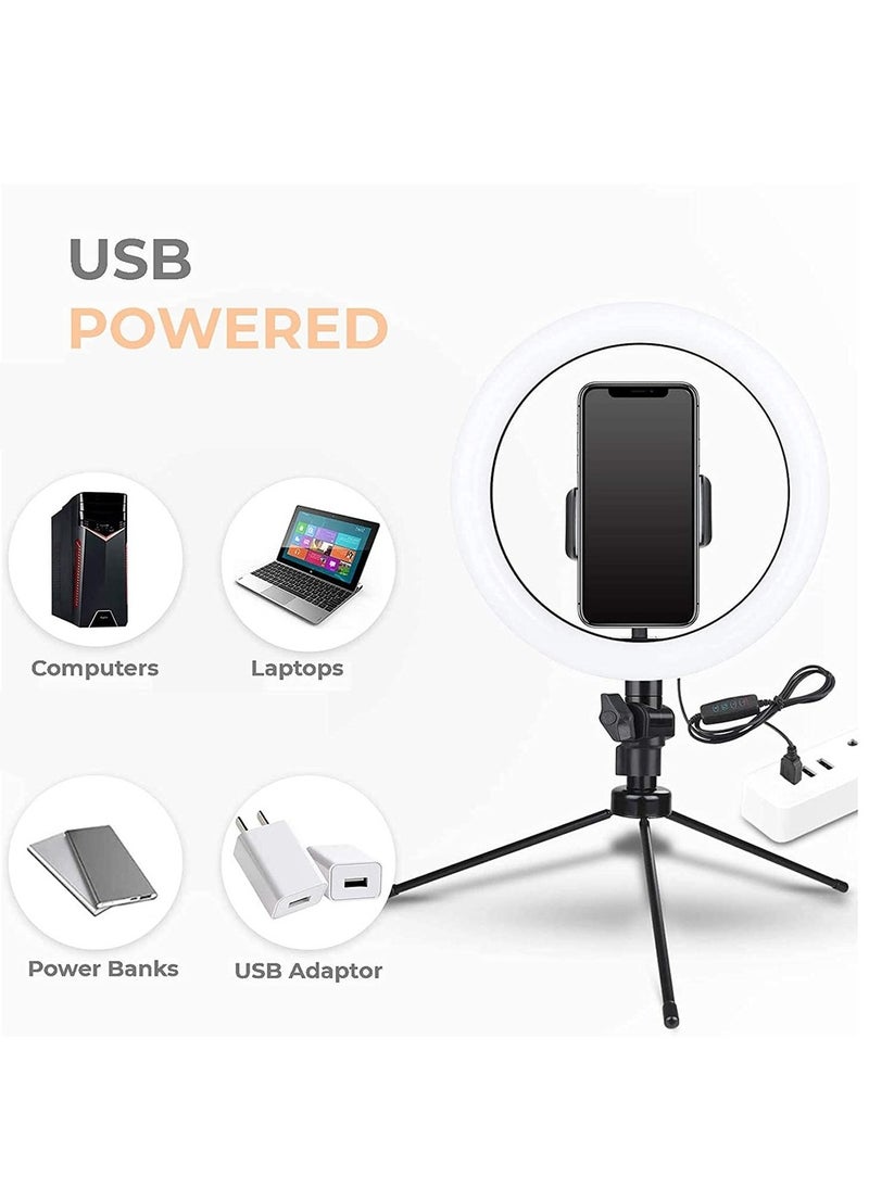 Generic LED Ring Light for Photo and Video Shooting - Model DX-260 - 26 cm Diameter - Adjustable Lighting  - Image 4