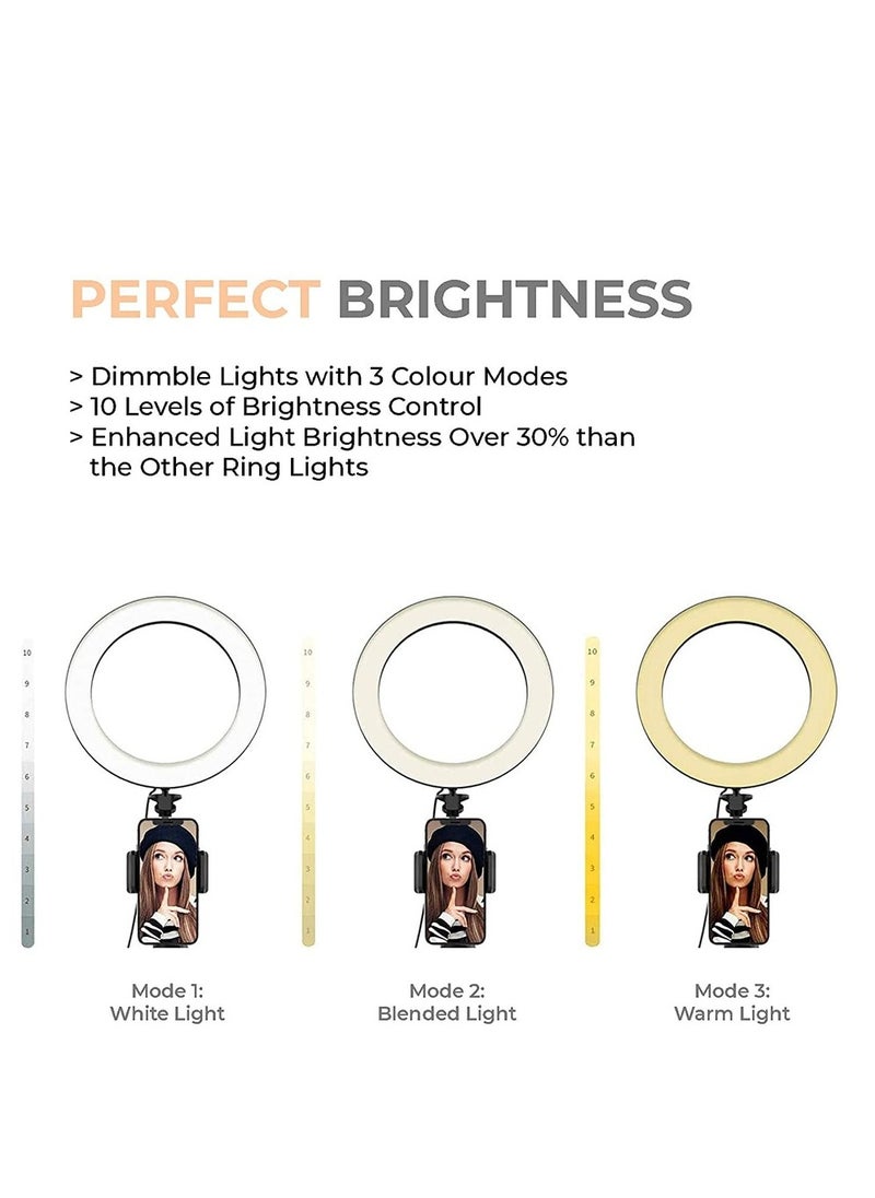 Generic - LED Ring Light for Photo and Video Shooting - Model DX-260 - 26 cm Diameter - Adjustable Lighting - Image 1