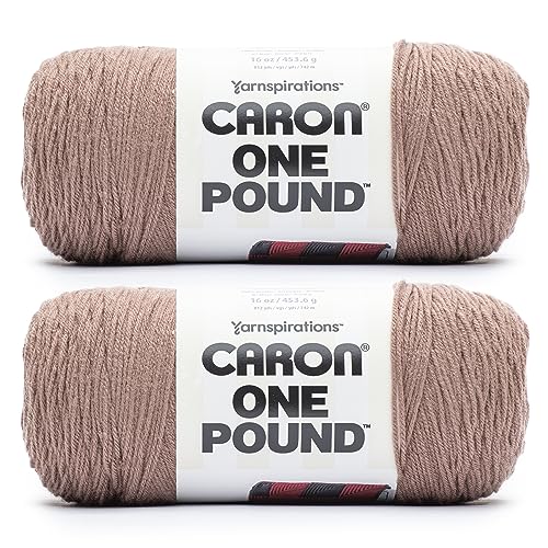 Caron One Pound Truffle Yarn 2 Pack of 16oz4536g Acrylic 4 Worsted Medium 812 Yards Knitting Crochet - Image 1