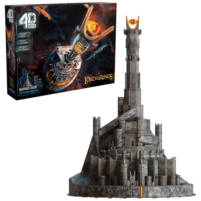 4D Build, Lord of The Rings Barad-Dur Eye of Sauron 3D Model Kit, Lord of The Rings Collectibles & Desk DÃ©cor, Adult Puzzle, Building Toys, 204 Pieces, 3D Puzzles, Gift Ideas for Ages 12 & Up - Image 1