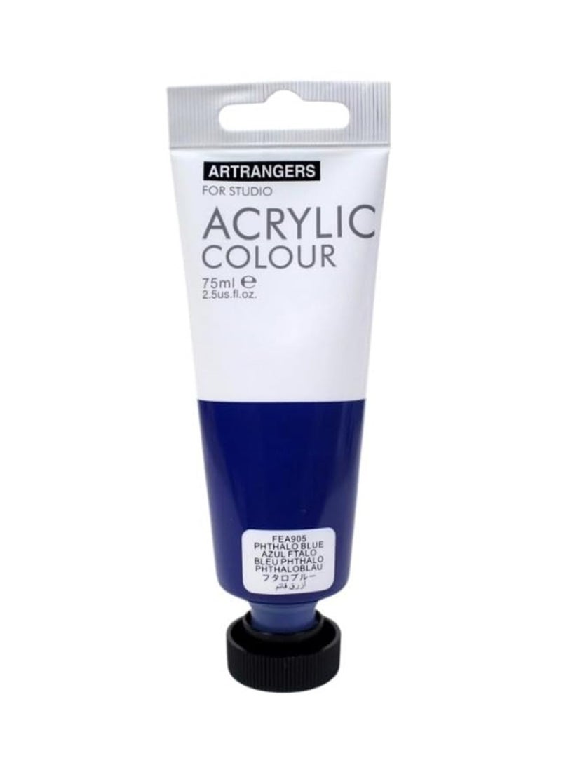 ART RANGERS أنبوب طلاء أكريليك 75 مل، محتوى أزرق فثالو - Image 1