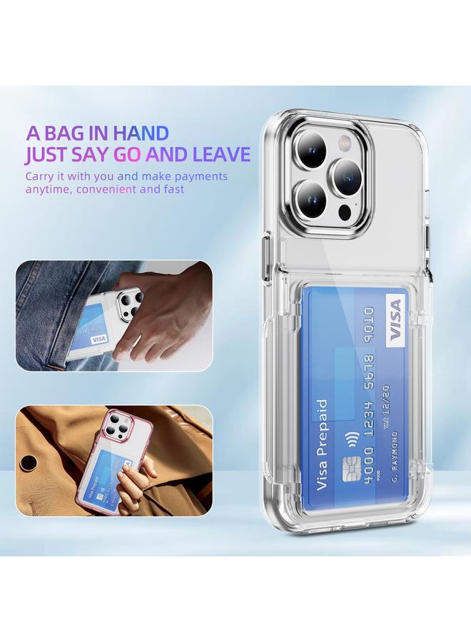 Zaboon Case For iPhone 12 Card Holder Acrylic Hybrid TPU Phone Case - Image 4
