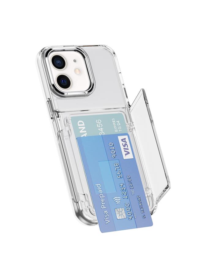 Zaboon Case For iPhone 12 Card Holder Acrylic Hybrid TPU Phone Case - Image 1