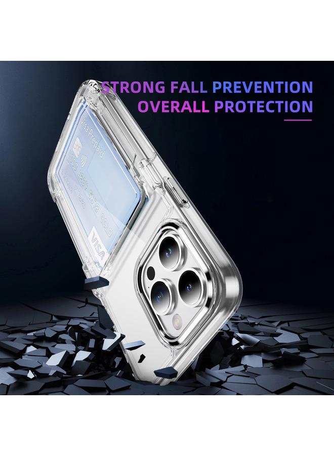 Zaboon Case For iPhone 12 Card Holder Acrylic Hybrid TPU Phone Case - Image 3