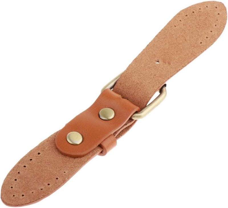 klarako Bag Fastener Buckles Replacement Strap Repair Accessory Antique Brass Metal Look Sew on Leather Buckle Closure - Brown, 16.5cm/6.49inch - Image 5
