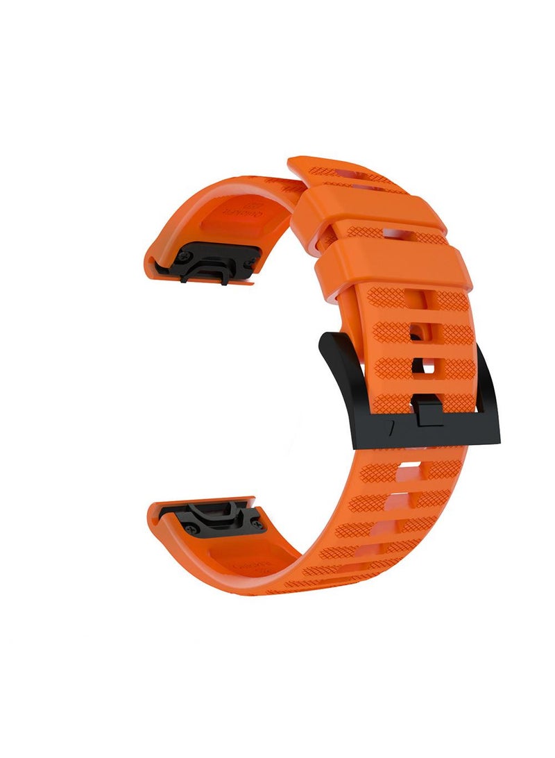 Silicone strap is suitable for the garmin Fenix7pro/6/Fenix7x/6x/7s Orange 22mm Fenix6 - Image 1
