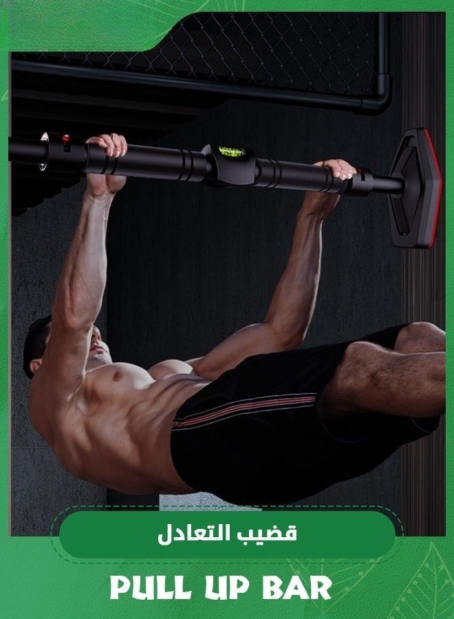 XiuWoo Pull Up Bar for Doorway, Strength Training Pullup Bar with Hanging Ring,Chin Up Bar Upper Body Workout Equipment, Home Gym Exercise Fitness Equipment, 96-135cm  - Image 4