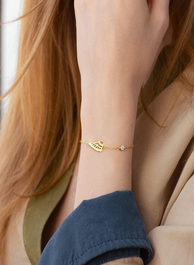 Sistble Mothers Day Gifts for Women, Loss of a Mother Sympathy Gifts Memory Bracelets for Loss Loved One Angel Wing Bracelet Bereavement Grief Condolences Gift Basket Birthstone Jewelry - Image 3