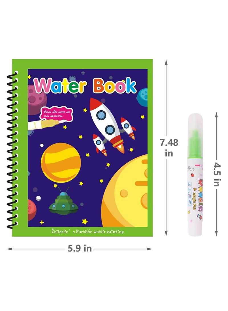 Magic Water Coloring Book, Drawing Board and Magic Water Pen, Educational Drawing Toy for Kids - Image 2